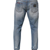 Dolce & Gabbana Blue Distressed Ripped Denim Pants Jeans