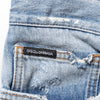 Dolce & Gabbana Blue Distressed Ripped Denim Pants Jeans