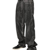 Dolce & Gabbana Black Grey Graphic Print Denim Pants Jeans