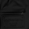 Dolce & Gabbana Black Cotton Drawstring Logo Sweatpants Pants