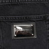 Dolce & Gabbana Black Cotton Logo Men Mid Waist Denim Jeans