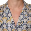 Dolce & Gabbana Cream Cotton Silk Hawaii Scallop Shell Print Shirt