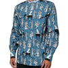 Dolce & Gabbana Blue Jazz Printed Cotton Button Front Shirt