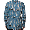 Dolce & Gabbana Blue Jazz Printed Cotton Button Front Shirt