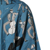 Dolce & Gabbana Blue Jazz Printed Cotton Button Front Shirt
