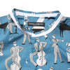 Dolce & Gabbana Blue Jazz Printed Cotton Button Front Shirt
