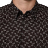 Dolce & Gabbana BrownFloral Collared GOLD Formal Dress Shirt
