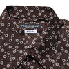 Dolce & Gabbana BrownFloral Collared GOLD Formal Dress Shirt