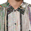 Dolce & Gabbana Multicolor Graphic Collared Casual Shirt