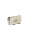 PINKO White Calf Leather Bos Taurus Shoulder Bag