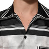 Dolce & Gabbana Black White StripeDot Print Casual Polo Shirt