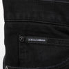 Dolce & Gabbana Black Cotton Regular Denim Men Trouser Jeans