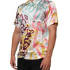 Dolce &amp; Gabbana Weißes Seidenhemd mit Hawaii-Graffiti-Print für Herren