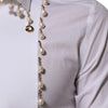 Dolce & Gabbana White Cotton DG Logo Pearl GOLD Formal Shirt