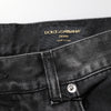 Dolce & Gabbana Black Marbled Effect Straight Men Denim Jeans