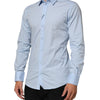 Dolce & Gabbana Light Blue Cotton GOLD Formal Men Dress Shirt