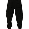 Dolce & Gabbana Black Cotton Cargo Jogger Sweatpants Pants