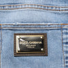 Dolce & Gabbana Blue Tattered Slim Fit Cotton Denim Jeans