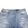 Dolce & Gabbana Blue Distressed Ripped Denim Trouser Jeans