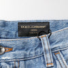 Dolce & Gabbana Blue Distressed Ripped Denim Trouser Jeans