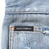 Dolce & Gabbana Blue Distressed Ripped Denim Trouser Jeans