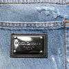 Dolce & Gabbana Blue Distressed Ripped Denim Trouser Jeans
