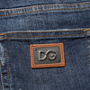 Dolce & Gabbana Dark Blue Washed Running Ripped Denim Jeans
