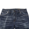 Dolce & Gabbana Dark Blue Washed Running Ripped Denim Jeans