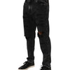 Dolce & Gabbana Black Washed Ripped Loose Cotton Denim Jeans