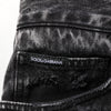 Dolce & Gabbana Black Washed Ripped Loose Cotton Denim Jeans