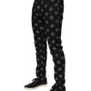 Dolce &amp; Gabbana Schwarze DG Monogram Baumwoll-Skinny-Jeans