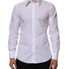Dolce & Gabbana White Cotton MARTINI Men Formal Dress Shirt