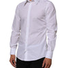 Dolce & Gabbana White Cotton MARTINI Men Formal Dress Shirt