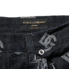 Dolce & Gabbana Black Monogram Denim Cargo Men Bermuda Short