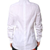 Dolce & Gabbana White Cotton Collared GOLD FormalDress Shirt