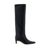 Staud Black Calf Leather Bos Taurus High Heel Boots