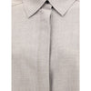 Di Stavnitser Gray Fleece Wool Dress Shirt