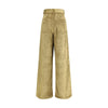 Petar Petrov Gold Cotton Casual Pants