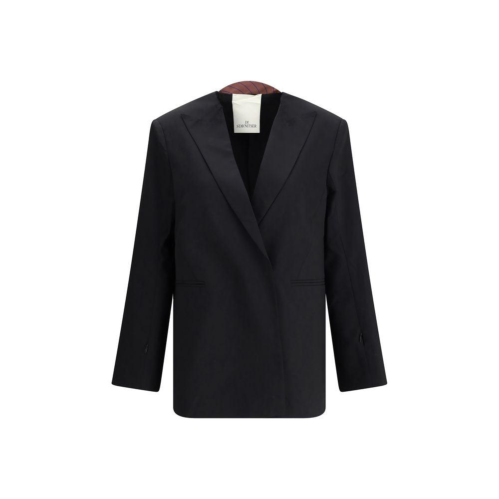 Di Stavnitser Schwarzer Polyester-Blazer