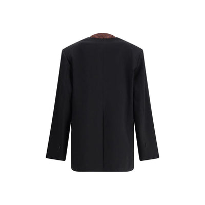 Di Stavnitser Schwarzer Polyester-Blazer