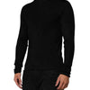 Dolce &amp; Gabbana Schwarzer Rollkragenpullover aus Viskose
