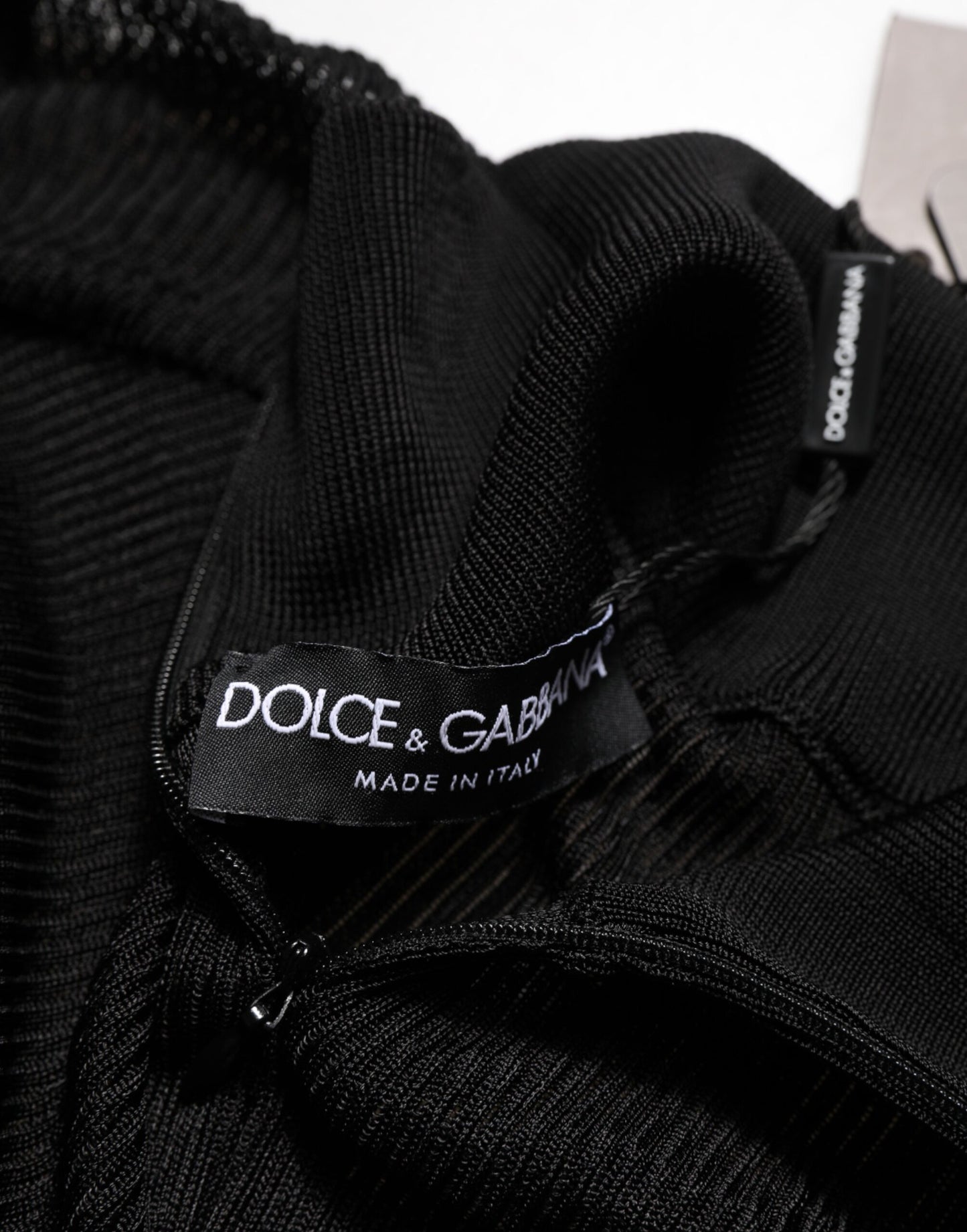 Dolce &amp; Gabbana Schwarzer Rollkragenpullover aus Viskose