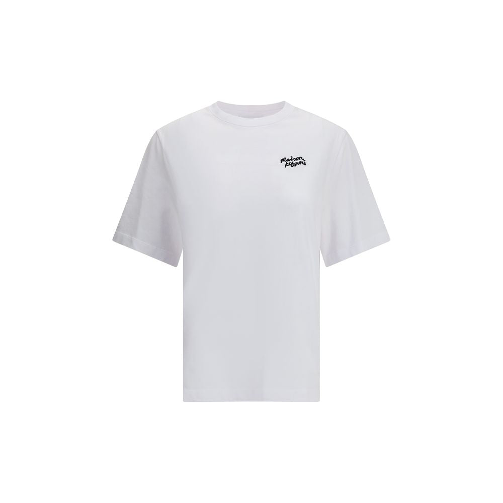Maison Kitsuné Weißes Baumwoll-T-Shirt