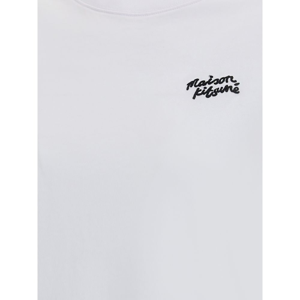 Maison Kitsuné Weißes Baumwoll-T-Shirt