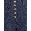 Etro Blue Cotton Flared Jeans