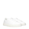 Versace White Leather Low Top Sneakers