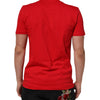 Dolce & Gabbana Red Goodluck 2023 Cotton Crew Neck T-shirt