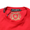 Dolce & Gabbana Red Goodluck 2023 Cotton Crew Neck T-shirt
