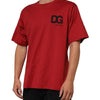 Dolce & Gabbana Red Logo Print Cotton Short Sleeve T-shirt
