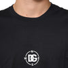 Dolce & Gabbana Black Logo Compass Cotton Crew Neck T-shirt